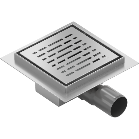 Mexen Flat-Q M01 quadratische Bodenablauf 12 x 12 cm, Inox - 1010312
