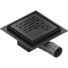 Mexen Flat-Q M01 quadratischer Bodenablauf 15 x 15 cm, schwarz - 1710315