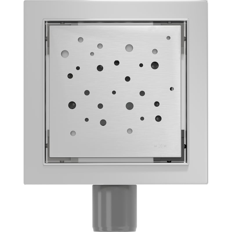 Mexen Flat-Q M12 quadratischer Bodeneinlauf 12 x 12 cm, Inox - 1010412