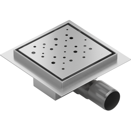 Mexen Flat-Q M12 quadratischer Bodeneinlauf 12 x 12 cm, Inox - 1010412