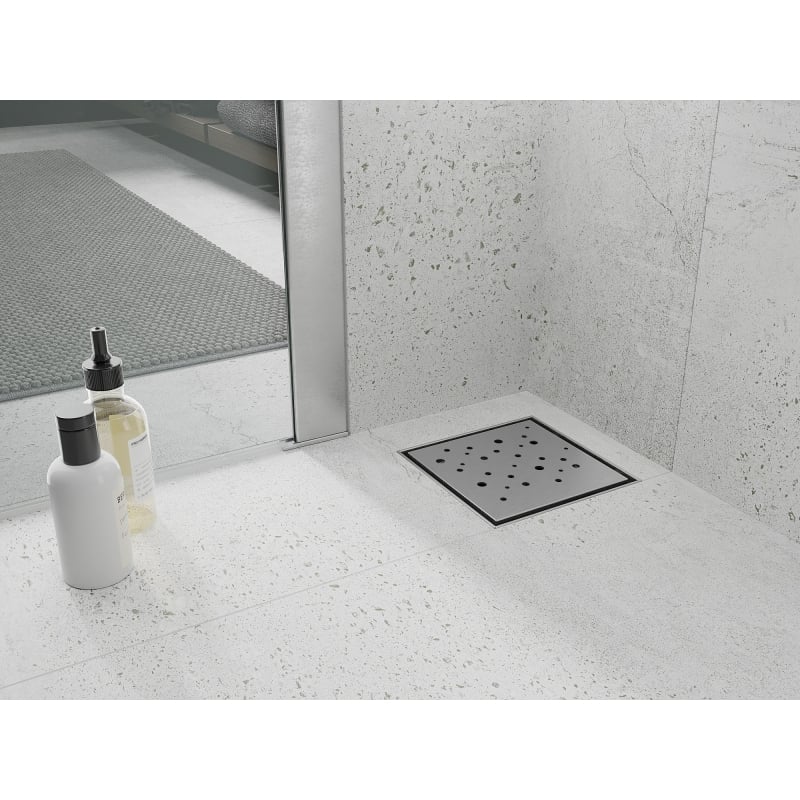 Mexen Flat-Q M12 quadratischer Bodeneinlauf 12 x 12 cm, Inox - 1010412