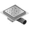 Mexen Flat-Q M12 quadratischer Bodeneinlauf 15 x 15 cm, Inox - 1010415