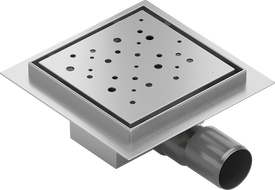 Mexen Flat-Q M12 quadratischer Bodeneinlauf 15 x 15 cm, Inox - 1010415