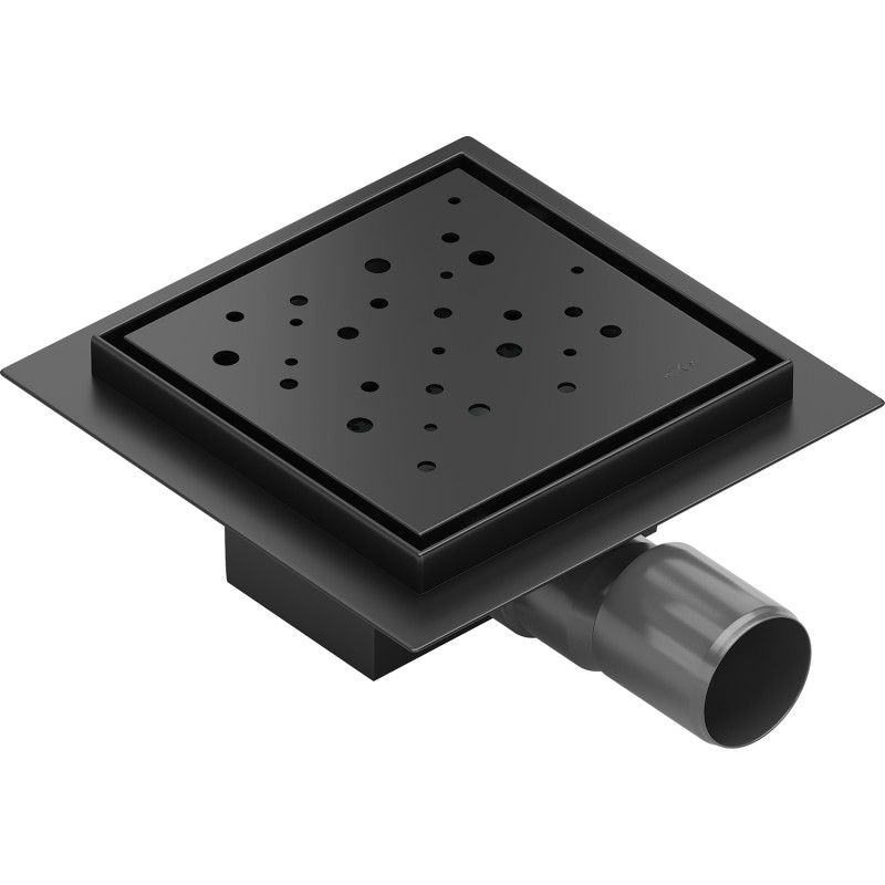 Mexen Flat-Q M12 quadratischer Bodeneinlauf 15 x 15 cm, schwarz - 1710415