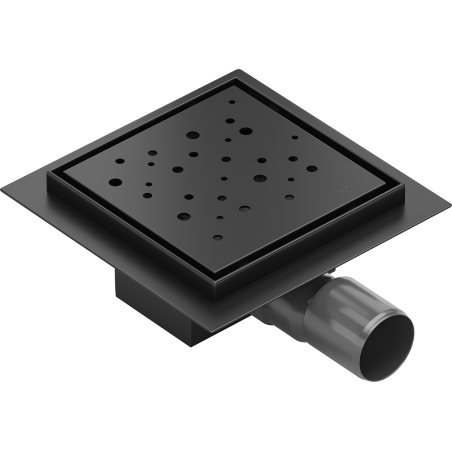Mexen Flat-Q M12 quadratischer Bodeneinlauf 15 x 15 cm, schwarz - 1710415