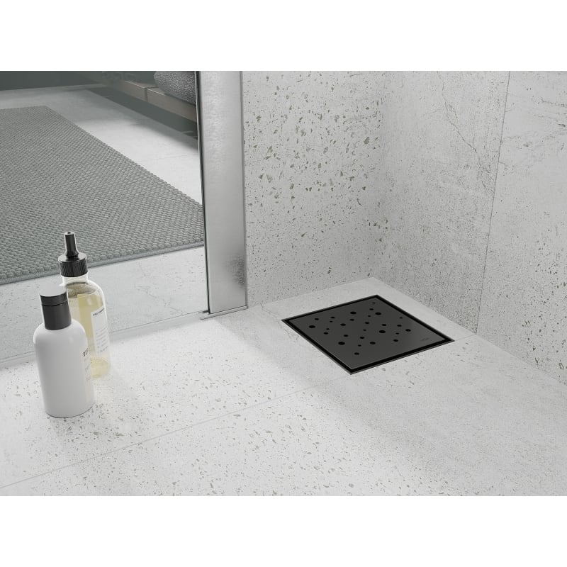 Mexen Flat-Q M12 quadratischer Bodeneinlauf 15 x 15 cm, schwarz - 1710415