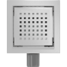 Mexen Flat-Q M08 quadratischer Bodeneinlauf 15 x 15 cm, Inox - 1010515