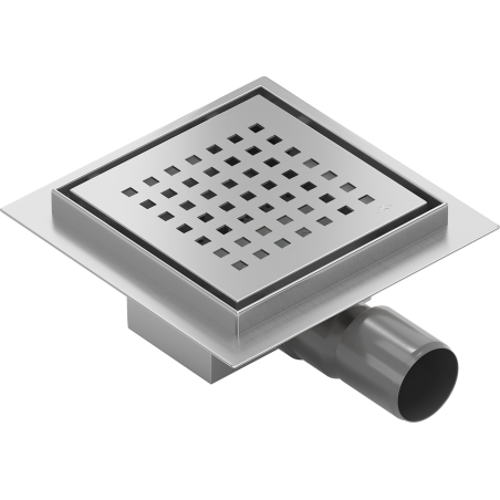 Mexen Flat-Q M08 quadratischer Bodeneinlauf 15 x 15 cm, Inox - 1010515