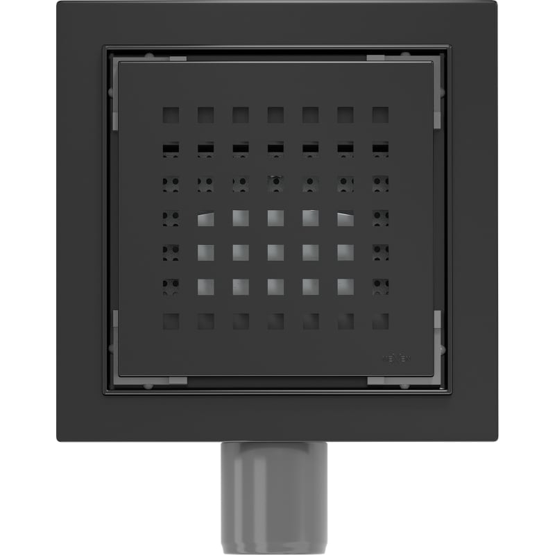 Mexen Flat-Q M08 quadratische Bodeneinlauf 12 x 12 cm, schwarz - 1710512