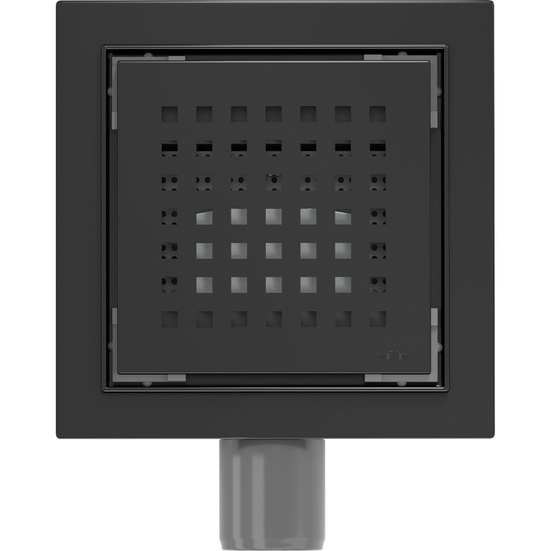 Mexen Flat-Q M08 quadratische Bodenablauf 15 x 15 cm, schwarz - 1710515