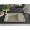 Mexen Elias Granitspüle 1-Becken mit Abtropffläche und Küchenarmatur Rita, beige - 6511-69-670300-69