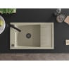 Mexen Elias Granitspüle 1-Becken mit Abtropffläche und Küchenarmatur Rita, beige - 6511-69-670300-70