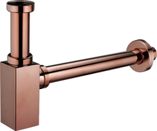 Mexen quadratischer Waschbecken-Halbsyphon, Roségold - 79960-60