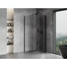 Mexen Mist-F faltbare Duschkabine rechts 120 x 120 cm, transparent, schwarz - 8A6T-120-120-70-00-P