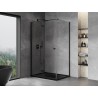 Mexen Mist-F klappbare Duschkabine links 80 x 70 cm, transparent, schwarz - 8A6T-080-070-70-00-L