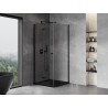 Mexen Mist-F klappbare Duschkabine links 75 x 75 cm, transparent, schwarz - 8A6T-075-075-70-00-L