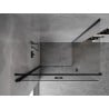 Mexen Mist-F Faltbare Duschkabine links 100 x 75 cm, transparent, schwarz - 8A6T-100-075-70-00-L