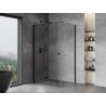 Mexen Mist-F klappbare Duschkabine links 90 x 100 cm, transparent, schwarz - 8A6T-090-100-70-00-L
