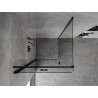 Mexen Mist-F Duschkabine klappbar links 100 x 100 cm, transparent, schwarz - 8A6T-100-100-70-00-L