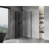 Mexen Mist-F Duschkabine klappbar links 100 x 100 cm, transparent, schwarz - 8A6T-100-100-70-00-L