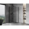 Mexen Mist-F Klappduschkabine links 120 x 120 cm, transparent, schwarz - 8A6T-120-120-70-00-L