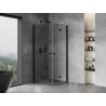 Mexen Mist-F Duo faltbare Duschkabine 100 x 100 cm, transparent, schwarz - 8A6-100L-100P-70-00