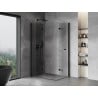 Mexen Mist-F Duo Duschkabine Klappbar Links 95 x 75 cm, transparent, schwarz - 8A6-095L-075P-70-00
