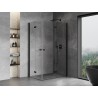 Mexen Mist-F Duo klappbare Duschkabine rechts 70 x 90 cm, transparent, schwarz - 8A6-070L-090P-70-00