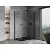 Mexen Mist-F Duo Duschkabine klappbar rechts 105 x 110 cm, transparent, schwarz - 8A6-105L-110P-70-00
