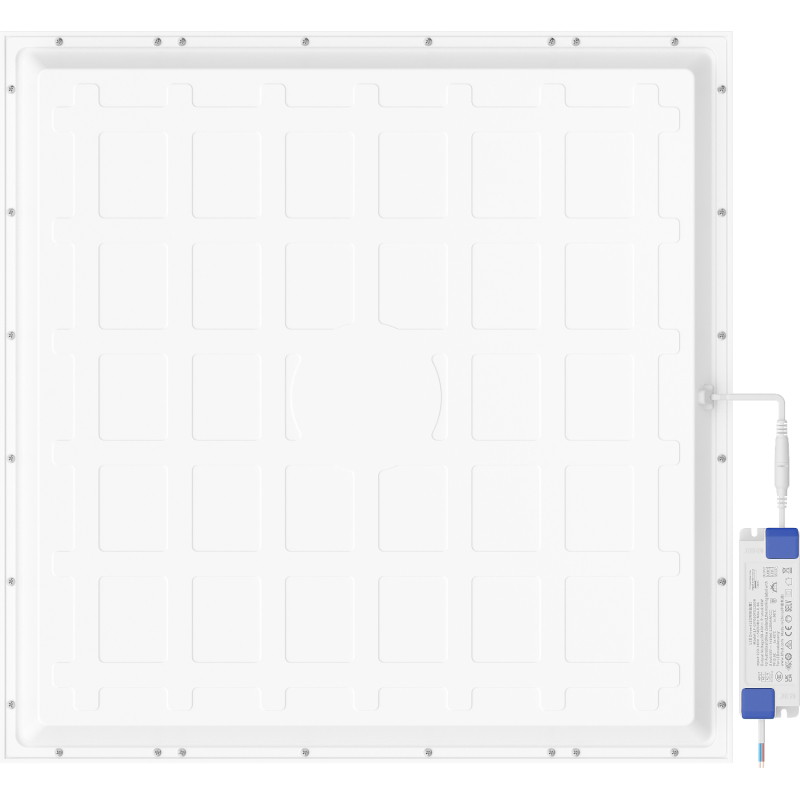 Mexen Brill+ LED-Panel Decke Einbau 60 x 60 cm, 48W, Kalt - 6500K, 5280 lm, Weiß - L201-060-060-4865-20