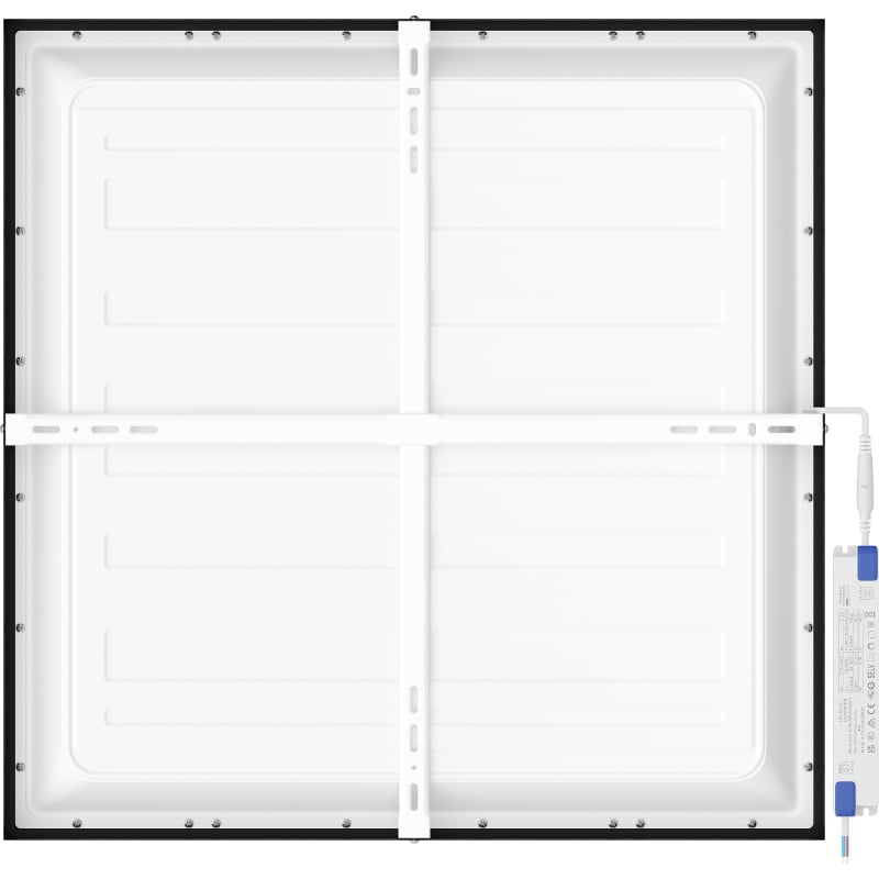 Mexen Brill-S LED-Deckenpanel zur Oberflächenmontage 60 x 60 cm, 40W, Neutral - 4000K, 3600 lm, schwarz - L205-060-060-4040-70