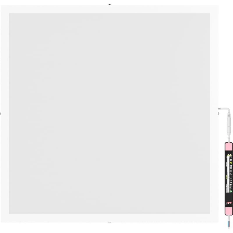 Mexen Brill-S LED-Deckenpanel zur Oberflächenmontage 60 x 60 cm, 48W, Neutral - 4000K, 5280 lm, weiß - L206-060-060-4840-20