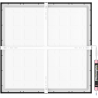 Mexen Brill-S LED-Deckenpanel Aufputz 60 x 60 cm, 48W, Neutral - 4000K, 4800 lm, schwarz - L206-060-060-4840-70