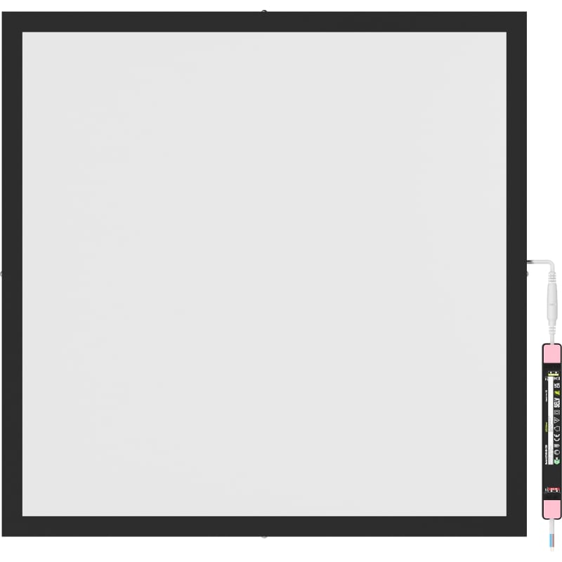 Mexen Brill-S LED-Deckenpanel Aufputz 60 x 60 cm, 48W, Neutral - 4000K, 4800 lm, schwarz - L206-060-060-4840-70