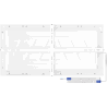 Mexen Brill-S LED-Deckenpanel Aufputz 60 x 30 cm, 24W, Neutral - 4000K, 2880 lm, weiß - L207-060-030-2440-20