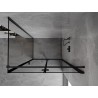 Mexen Mist-F Duschkabine klappbar rechts 95 x 80 cm, schwarzer Rahmen, schwarz - 8A6T-095-080-70-70-P