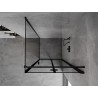 Mexen Mist-F klappbare Duschkabine rechts 85 x 85 cm, schwarzer Rahmen, schwarz - 8A6T-085-085-70-70-P