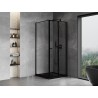 Mexen Mist-F klappbare Duschkabine rechts 85 x 85 cm, schwarzer Rahmen, schwarz - 8A6T-085-085-70-70-P