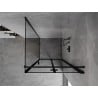 Mexen Mist-F Duschkabine klappbar rechts 90 x 90 cm, schwarzer Rahmen, schwarz - 8A6T-090-090-70-70-P