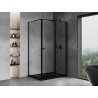 Mexen Mist-F Duschkabine klappbar rechts 120 x 95 cm, schwarzer Rahmen, schwarz - 8A6T-120-095-70-70-P