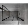 Mexen Mist-F Duschkabine klappbar rechts 85 x 100 cm, schwarzer Rahmen, schwarz - 8A6T-085-100-70-70-P