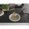 Mexen Diego granitspüle 1-becken mit Küchenarmatur Rita, beige - 6512-69-670300-50