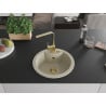 Mexen Diego Granitspüle 1-beckig mit Küchenarmatur Rita, beige - 6512-69-670300-50