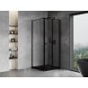 Mexen Mist-F faltbare Duschkabine rechts 120 x 110 cm, schwarzer Rahmen, schwarz - 8A6T-120-110-70-70-P - 8A6T-120-120-70-70-P