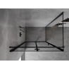 Mexen Mist-F Falttür-Duschkabine links 70 x 75 cm, schwarzer Rahmen, schwarz - 8A6T-070-075-70-70-L