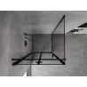 Mexen Mist-F Faltbare Duschkabine links 80 x 80 cm, schwarzer Rahmen, schwarz - 8A6T-080-080-70-70-L