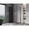 Mexen Mist-F Klappduschkabine links 85 x 95 cm, schwarzer Rahmen, schwarz - 8A6T-085-095-70-70-L