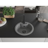 Mexen Diego granitspüle 1-becken mit Küchenarmatur Rita, grau - 6512-71-670300-70-B