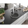 Mexen Diego Granit-Spülbecken 1-Kammer mit Küchenarmatur Rita, grau - 6512-71-670300-70-B