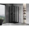 Mexen Mist-F Duo faltbare Duschkabine 70 x 70 cm, schwarzer Rahmen, schwarz - 8A6-070L-070P-70-70